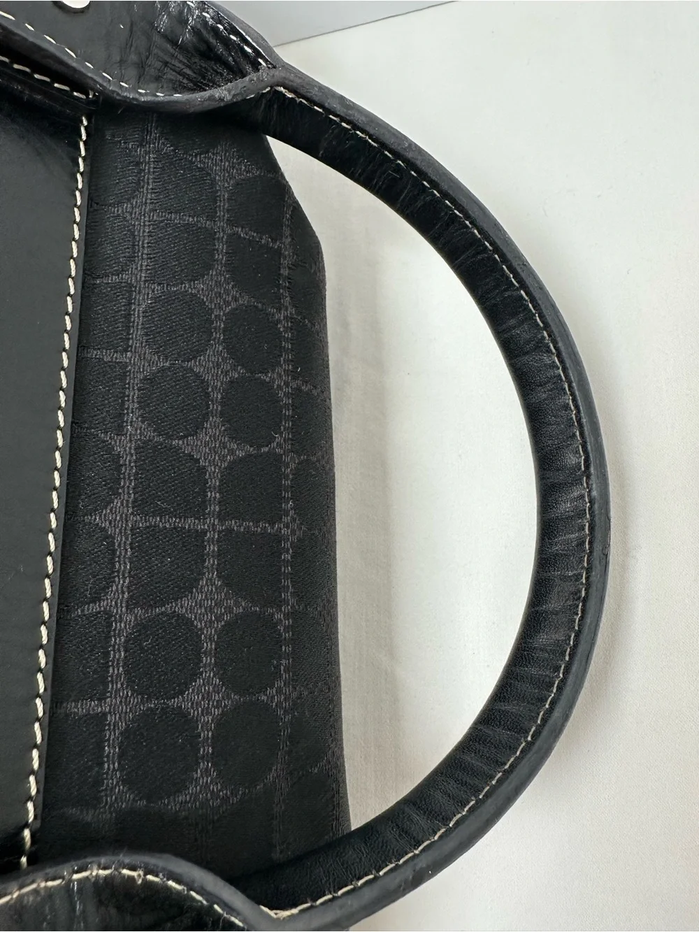 kate spade Black Shoulder Bag with Subtle Jacquard Pattern